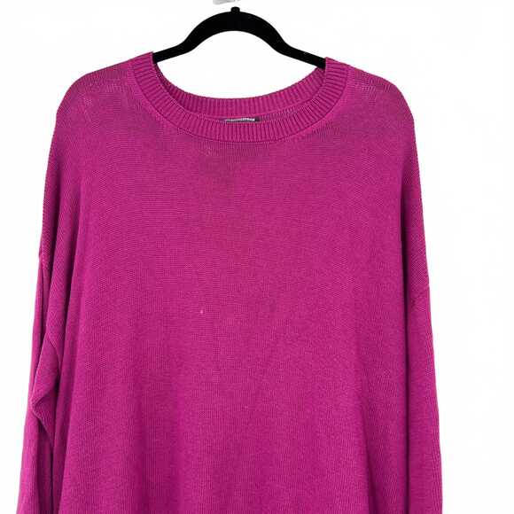 Eileen Fisher Sweaters - Eileen Fisher Purple Cotton Tencel Pullover | 1X Plus, Peru Knit